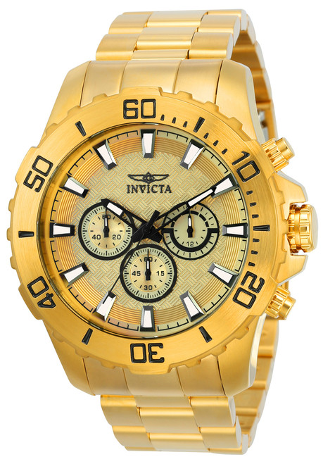 Invicta Men's 22547 Pro Diver Quartz Chronograph Gold Dial Watch