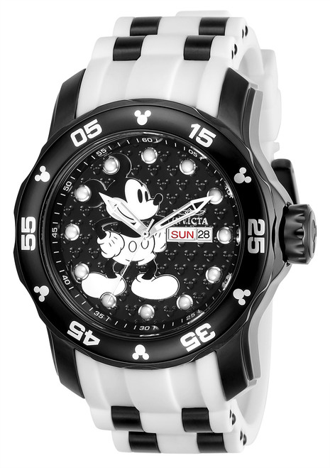 Invicta Men's 23765 Disney Quartz 3 Hand Black Dial Watch