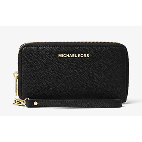 MICHAEL Michael Kors KORS STUDIO Large Flat Phone Case Wristlet Black 32F6GM9E3L-001