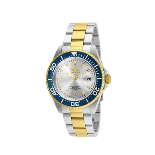 Invicta Men's 24951 Pro Diver Quartz 3 Hand Silver Dial Watch