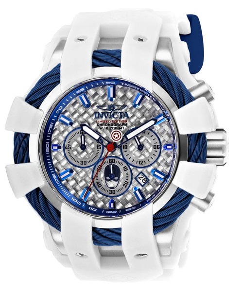 Invicta Men's 26010 Marvel Quartz Chronograph Silver Dial Watch
