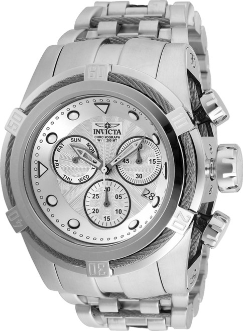 Invicta Men's 23909 Bolt Quartz Chronograph Silver Dial Watch