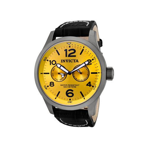 Invicta Men's 12176 Specialty Quartz 3 Hand Yellow Dial Watch