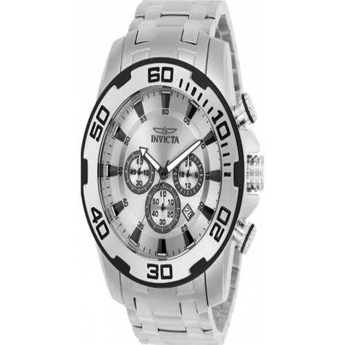 Invicta Men's 22317 Pro Diver Quartz Chronograph Silver Dial Watch