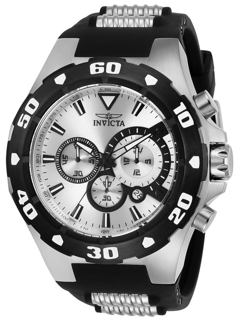 Invicta Men's 24678 Pro Diver Quartz Multifunction Silver Dial Watch