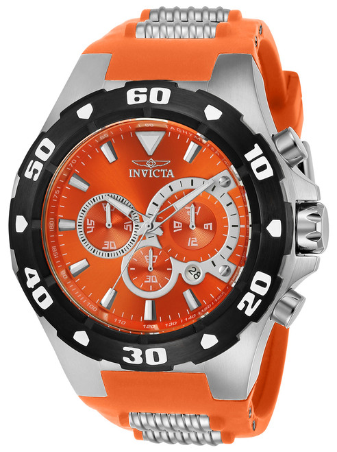 Invicta Men's 24680 Pro Diver Quartz Multifunction Orange Dial Watch