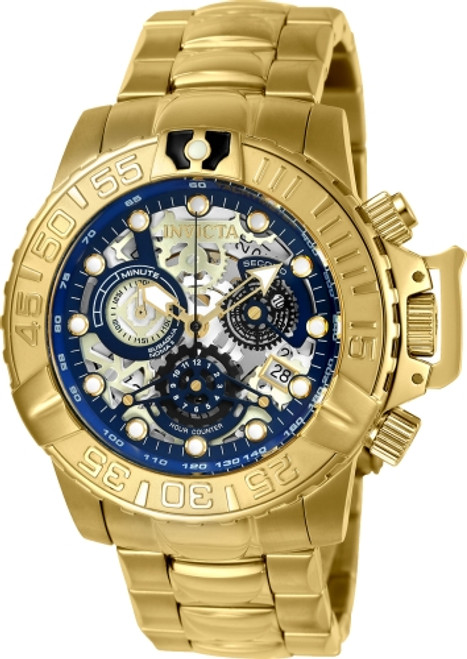 Invicta Men's 24772 Subaqua Quartz Chronograph Blue, Gold, Silver Dial Watch