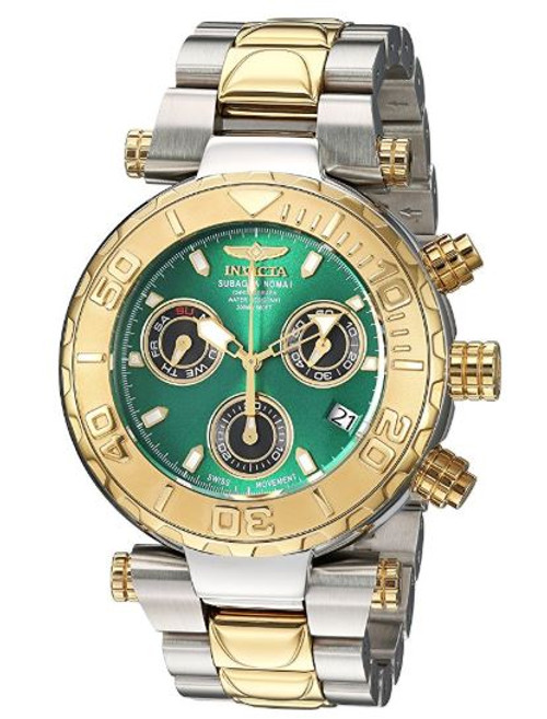 Invicta Men's 25804 Subaqua Quartz Chronograph Green Dial Watch