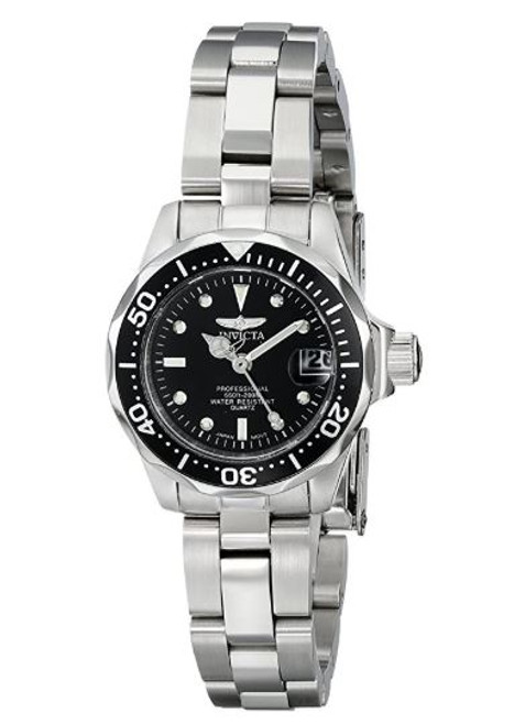 Invicta Women's 8939 Pro Diver Quartz 3 Hand Black Dial Watch