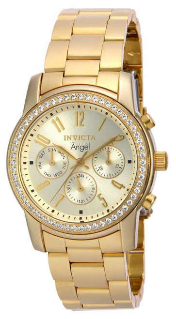 Invicta Women's 17020 Angel Quartz Multifunction Gold Dial Watch