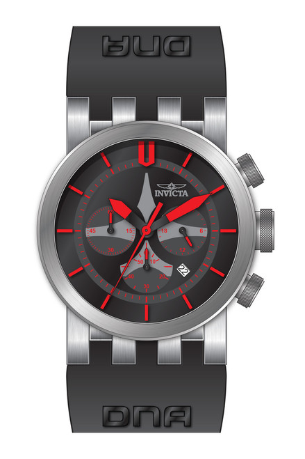 Invicta Men's 25056 DNA Quartz 3 Hand Grey, Black, Red Dial Watch