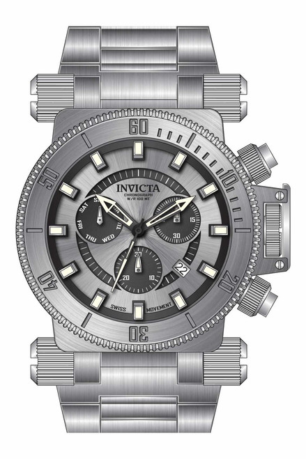 Invicta Men's 26643 Coalition Forces Quartz Chronograph Silver, Black Dial Watch
