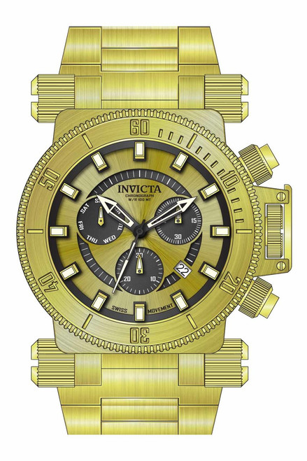 Invicta Men's 26644 Coalition Forces Quartz Chronograph Gold, Black Dial Watch