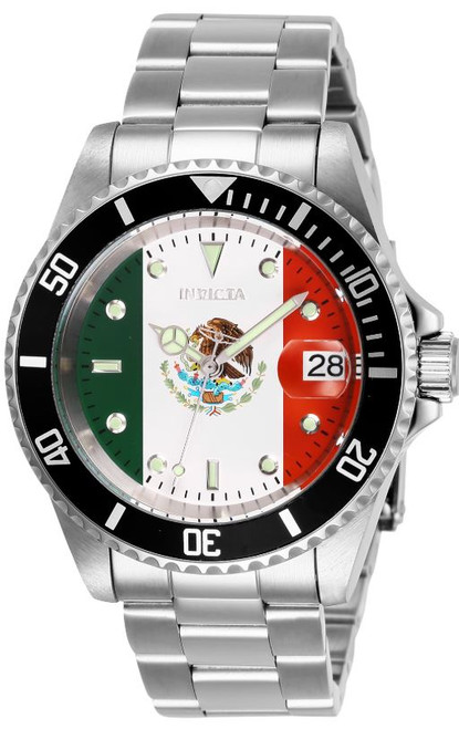 Invicta Men's 28702 Pro Diver Automatic 3 Hand Red, White, Green Dial Watch