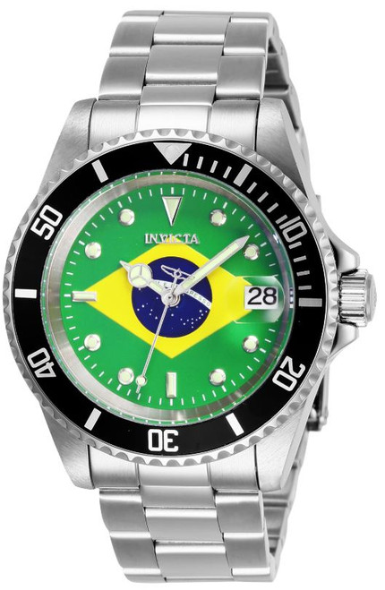 Invicta Men's 28699 Pro Diver Automatic 3 Hand Green, Yellow, Blue Dial Watch