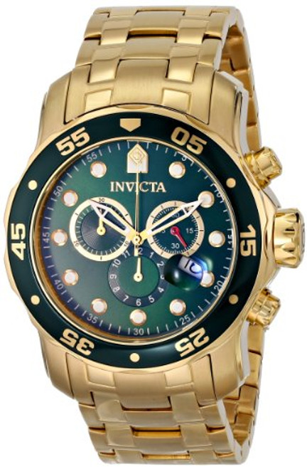 Invicta Men's 0075 Pro Diver Chronograph 18k Gold-Plated Watch [Watch] Invicta