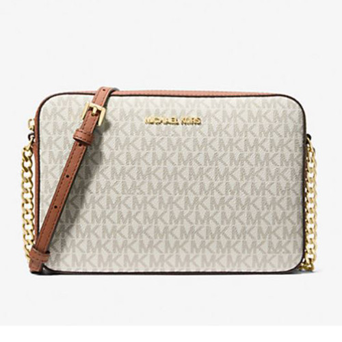 Michael Kors Jet Set Item Large Crossbody Vanilla/Acrn (35F8GTTC3B-149)
