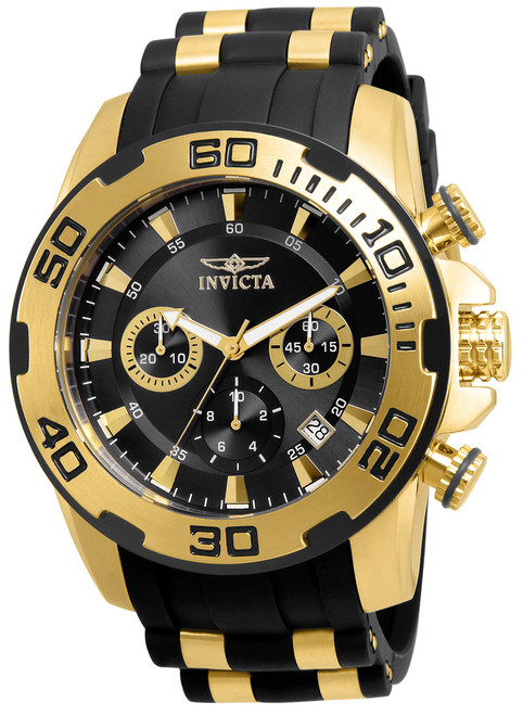 Invicta Men's 22312 Pro Diver Quartz Chronograph Black Dial Watch
