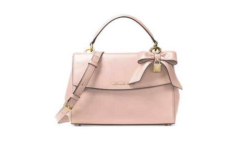Michael Kors Soft Gold Ava Small Satchel Leather Handbag 30H7GAVS1L-187