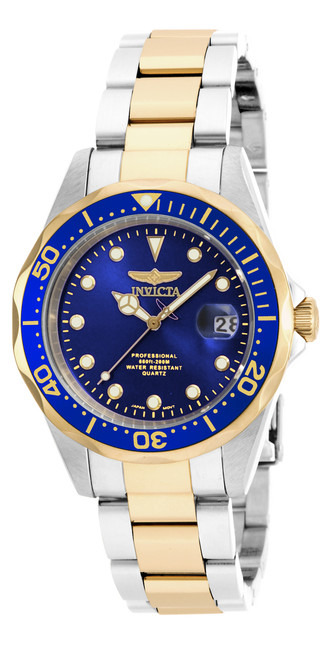 Invicta Men's 17050 Pro Diver Quartz 3 Hand Blue Dial  Watch