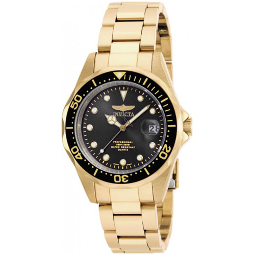 Invicta Men's 17051 Pro Diver Quartz 3 Hand Black Dial Watch