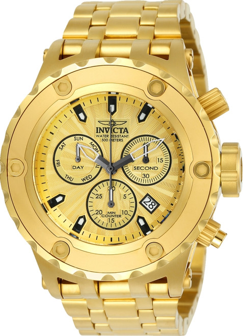 Invicta Men's 27677 Subaqua Quartz Chronograph Gold Dial Watch