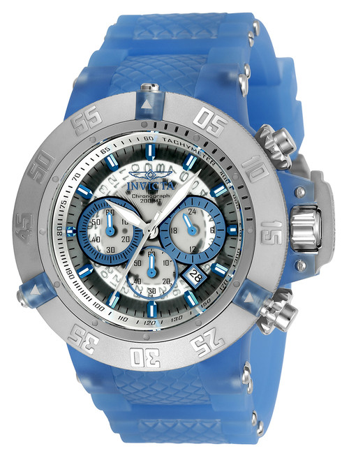 Invicta Men's 24365 Subaqua Quartz Multifunction White, Transparent Dial Watch