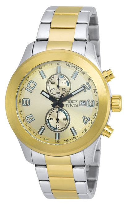 Invicta Men's 21491 Specialty Quartz Multifunction Gold Dial Watch