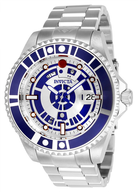 Invicta Men's 26164 Star Wars Automatic 3 Hand Silver, Blue Dial Watch