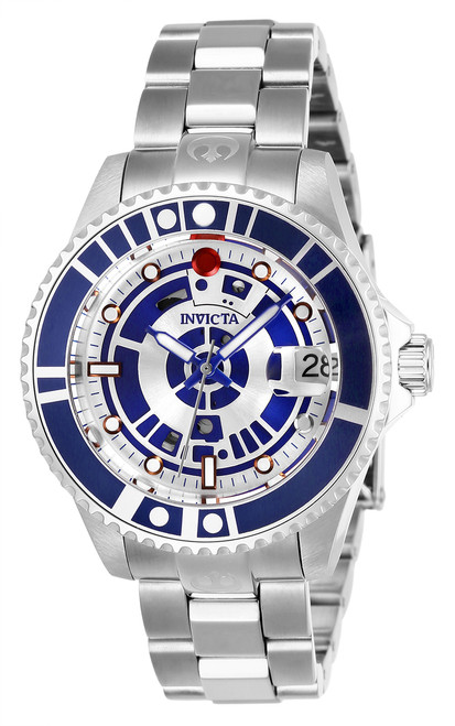 Invicta Women's 26165 Star Wars Automatic 3 Hand Silver, Blue Dial Watch