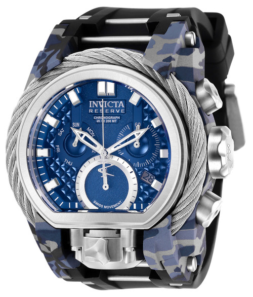 Invicta Men's 26440 Reserve Quartz 3 Hand Blue Dial Watch