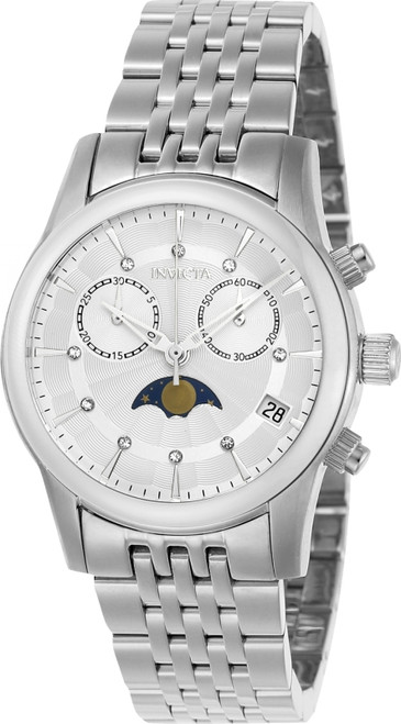 Invicta Women's 22499 Angel Quartz Multifunction Silver Dial Watch