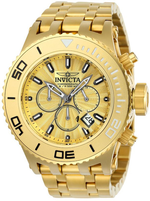 Invicta Men's 23935 Subaqua Quartz Chronograph Gold Dial Watch