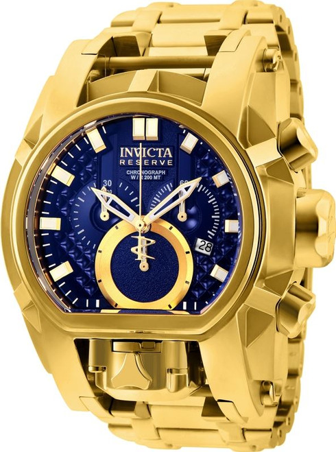 Invicta Men s 30067 Reserve Quartz Chronograph Blue Gold Dial