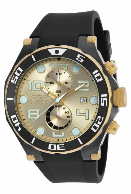 Invicta Men's 17815 Pro Diver Quartz Multifunction Gold Dial Watch