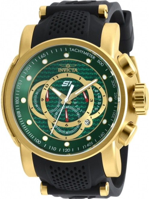 Invicta Men's 19329 S1 Rally Quartz Multifunction Green Dial Watch