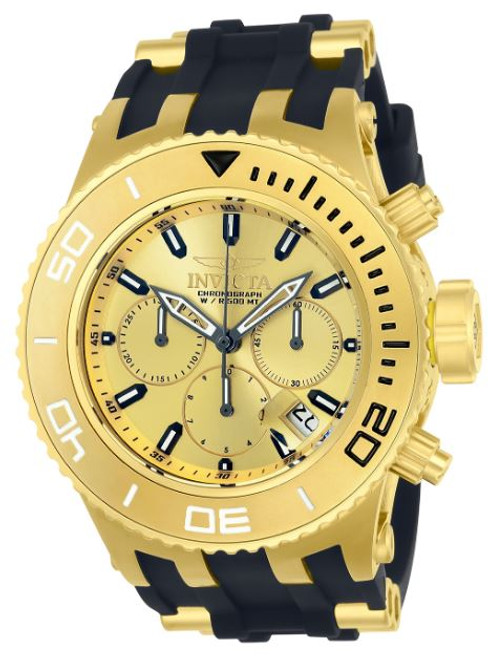 Invicta Men's 22365 Subaqua Quartz 3 Hand Gold Dial Watch