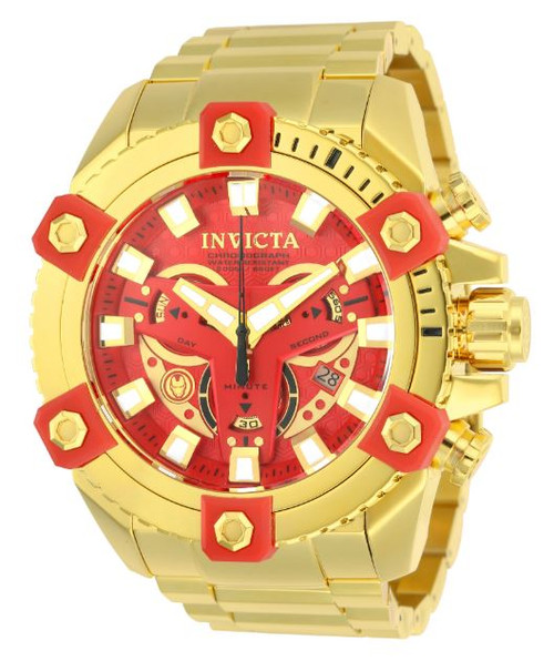Invicta Men's 26014 Marvel Quartz Chronograph Red Dial Watch