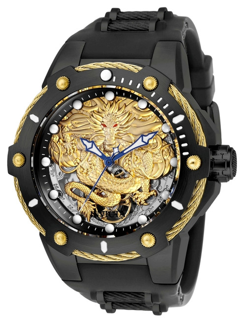 Invicta  Men's 26316 Bolt Mechanical 3 Hand Gold, Black Dial Watch