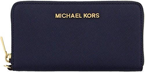 Michael Kors Jet Set Women's Travel Large Coin Wallet Blue