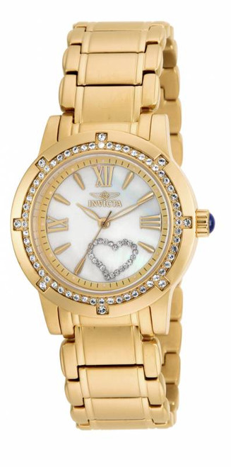 Invicta Women's 16709 Angel Quartz 3 Hand White Dial Watch