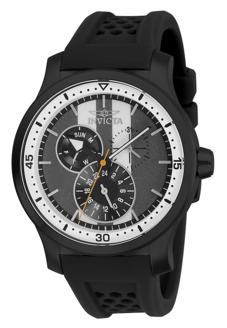 Invicta Men's 27124 S1 Rally Quartz 3 Hand Charcoal, White Dial Watch