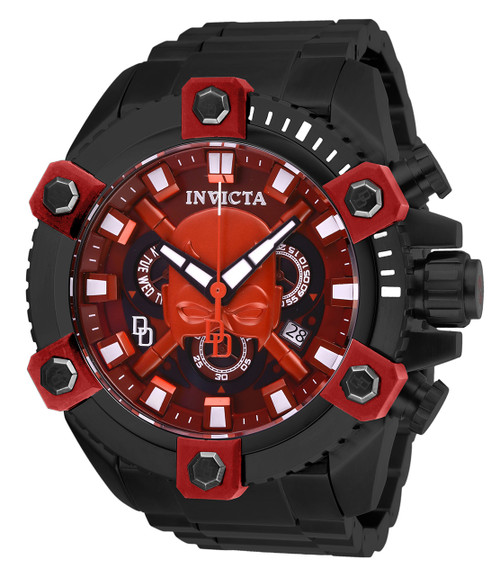 Invicta Men's 27167 Marvel Quartz 3 Hand Red, Burgundy Dial Watch
