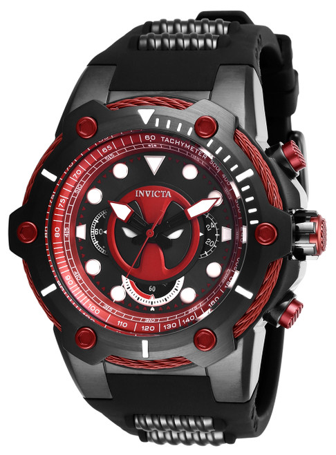 Invicta Men's 27325 Marvel Quartz 3 Hand Red, Black Dial Watch