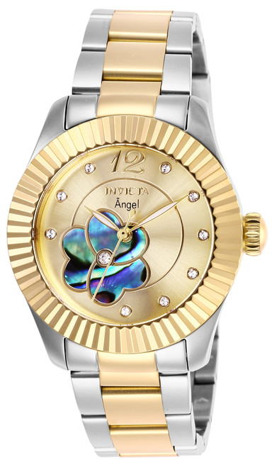 Invicta Women's 27442 Angel Quartz 3 Hand Gold, Rainbow Dial Watch