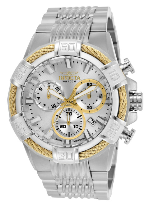 Invicta Men's Bolt Quartz Watch with Stainless-Steel Strap, Silver, 16 (Model: 25863) …