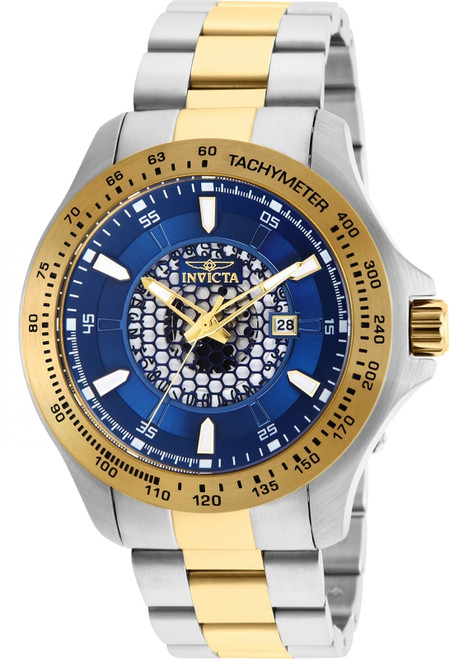 Invicta Men's 25338 Speedway Quartz 3 Hand Blue Dial Watch