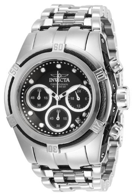 Invicta Women's 27856 Bolt Quartz 3 Hand Black, Silver Dial Watch