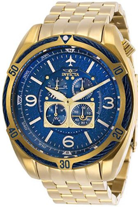 Invicta Men's 28089 Aviator Quartz Multifunction Blue Dial Watch