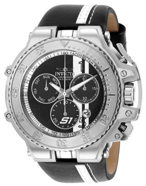 Invicta Men's 28395 S1 Rally Quartz Chronograph Black, White Dial Watch